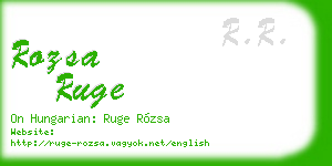 rozsa ruge business card